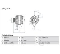 BOSCH 0 986 038 740 Lichtmaschine