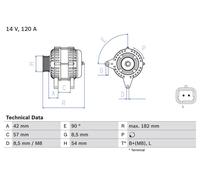 BOSCH 0 986 049 810 Lichtmaschine