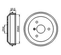 BOSCH Bremstrommel 0 986 477 103