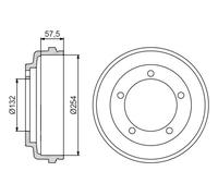 BOSCH Bremstrommel 0 986 477 204