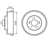 BOSCH Bremstrommel hinten rechts links für KIA 0 986 477 228