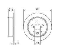 BOSCH 0 986 479 657 Brake Disc for LEXUS,TOYOTA