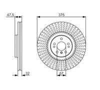 BOSCH 0 986 479 A26 Bremsscheibe für MERCEDES-BENZ