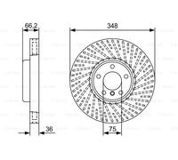 Bosch Bremsscheibe 0 986 479 W20 belüftet Ø348 mm 2er Set