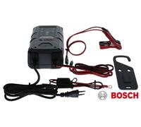 Bosch C70 Kfz-Batterieladegerät, 10 Ampere, mit Erhaltungsfunktion - für 12 V / 24 V Blei-Säure, EFB, GEL, AGM und offene VRLA-Batterien, Grau