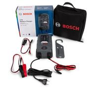 Bosch C70 Kfz-Batterieladegerät, 10 Ampere, mit Erhaltungsfunktion - für 12 V / 24 V Blei-Säure, EFB, GEL, AGM und offene VRLA-Batterien, Grau