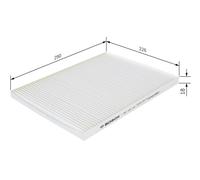 BOSCH Filter, Innenraumluft für GMC OPEL VAUXHALL CHEVROLET 1 987 432 016