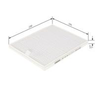 ORIGINAL® Bosch Filter, Innenraumluft für Opel: AGILA Suzuki: IGNIS I IGNIS II