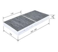 BOSCH Aktivkohleinnenraumfilter für Mercedes SLK R171 R172 200 Kompressor / SLC