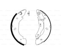 BOSCH 0986487660 Bremsbackensatz 4 Bremsbacken Trommelbremse für Ford