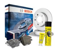 BOSCH Bremsensatz + Ceratec + Bremsenreiniger Citroen Berlingo, Xsara Ø266mm VOR