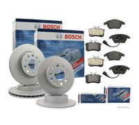 BOSCH Bremsenset Bremsscheiben + Bremsbeläge vorne + hinten VW GOLF SKODA FABIA