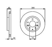 BOSCH Bremsscheibe vorne rechts links belüftet 290mm für MAZDA 0 986 479 474