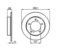 Bosch Bremsscheibe [Hersteller-Nr. 0986478377] für Suzuki