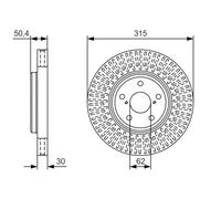 BOSCH Bremsscheibe LEXUS 4,3 4351250160 4351250220