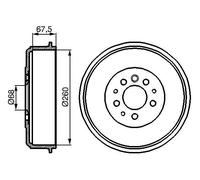 Bosch Bremstrommel 0 986 477 046 – für VW 1,9 / 2,4