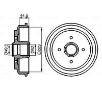 BOSCH Bremstrommel 0 986 477 149