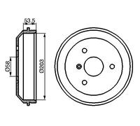 BOSCH Bremstrommel 0 986 477 103