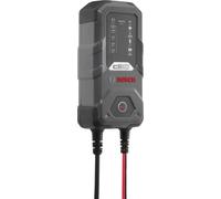 Bosch C30 Kfz-Batterieladegerät, 3,8 Ampere, mit Erhaltungsfunktion - für 6 V / 12 V Blei-Säure, WET, EFB, GEL, AGM und offene VRLA-Batterien, Grau