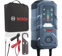 Bosch C70 Kfz-Batterieladegerät, 10 Ampere, mit Erhaltungsfunktion - für 12 V / 24 V Blei-Säure, EFB, GEL, AGM und offene VRLA-Batterien, Grau