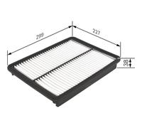 Bosch F 026 400 448 Luftfilter für KIA HYUNDAI Staubpartikelfilter