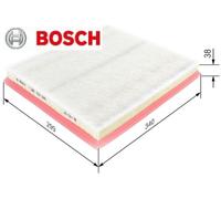 BOSCH Luftfilter für FORD 2011999 GK21-9601-AA 2320832 F 026 400 596