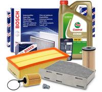 BOSCH-FILTER INSPEKTIONSPAKET+5L CASTROL 5W-30 LL FÜR VW PASSAT 3C 1.9 2.0 TDI
