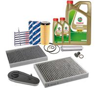 BOSCH Filter Satz Glühkerzen 7L CASTROL EDGE 5W40 M für BMW F01 F07 F10-F13 3.0D