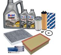BOSCH Filter Set BERU Glühkerzen 6L MOBIL 0W20 FORMULA V 3000 für GOLF 8 2.0TDI