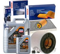 BOSCH FILTERSET+LIQUI MOLY 5W30 passend für 3.0 45 50 TDI AUDI A4 B9 A5 F5 Q5 FY