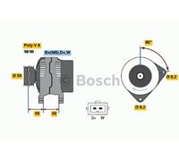 BOSCH Lichtmaschine VW SEAT 2,0 1,9 028903025P 95VW10300LA 028903025PA