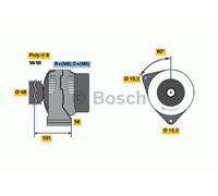 BOSCH Generator 14V 90A für MERCEDES-BENZ 0 986 039 740