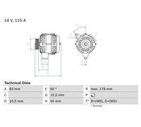 BOSCH Generator 0986041320 für Mercedes STEYR