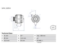 BOSCH Generator (0 986 046 060)