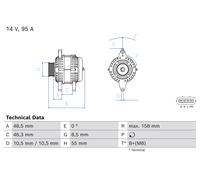 BOSCH 0 986 085 070 Lichtmaschine