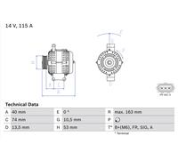 BOSCH 0 986 049 520 Lichtmaschine