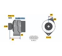 BOSCH Generator 14V 70A für TOYOTA 0 986 040 461