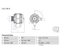 BOSCH 0 986 049 101 Lichtmaschine
