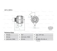 BOSCH 0 986 049 171 Lichtmaschine