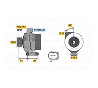 BOSCH Generator 14V 180A für FORD VOLVO 0 986 048 400