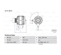 BOSCH 0 986 040 390 Lichtmaschine
