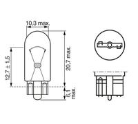 Bosch WY5W Pure Light Fahrzeuglampen - 12 V 5 W W2,1x9,5d - 2 Stücke