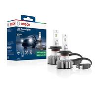 Bosch H7-Powerlight+ - Nachrüst-LED-Lampen - 12 V 16 W, 5800 K, cool-weißes Licht, Plug-and-Play-Upgrade, bis zu 2000 Std. Lebensdauer, 2 Stück