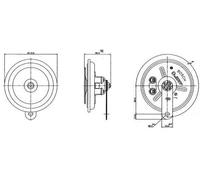 Bosch Signalhorn 0 986 320 301 Ø112 mm