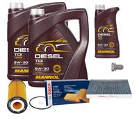BOSCH Inspektionspaket 11L MANNOL Diesel TDI 5W-30 für Audi A4 Avant S4 quattro