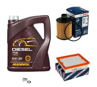 BOSCH Inspektionspaket 5 L MANNOL Diesel TDI 5W-30 für Suzuki SX4 2.0 DDiS 4x4