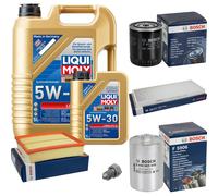 BOSCH Inspektionspaket 6 L Liqui Moly Longlife 3 5W-30 für Audi A4 Avant S4
