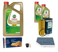 BOSCH Inspektionspaket 7 L Castrol EDGE 5W-30 LL für Audi A5 Cabriolet S5