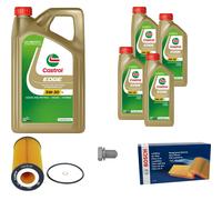 BOSCH Inspektionspaket 9 L Castrol EDGE 5W-30 LL für Audi A4 Avant S4 quattro