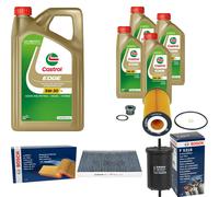BOSCH Inspektionspaket 9 L Castrol EDGE 5W-30 LL für Audi A4 Avant S4 quattro